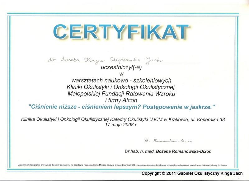 certyfikat 25